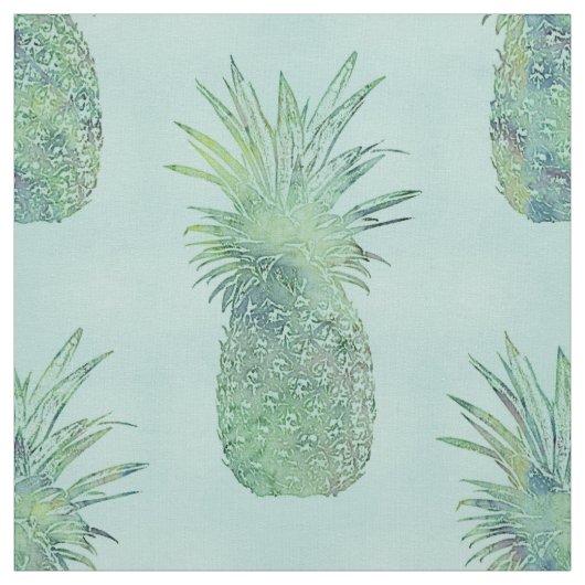 Trendy Waterverf Pineappelpatroon Stof (Swatch)
