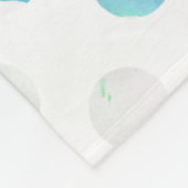 Trendy Waterverf Pink, Aqua en Paarse Polka Dot Fleece Deken (Hoek)
