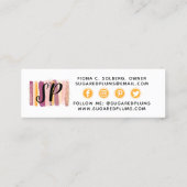 Trendy Waterverf Plum Paars & Gold Social Media Mini Visitekaartje (Achterkant)