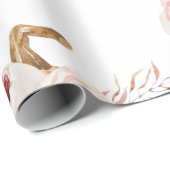 Trendy Waterverf Pumpkin & Flowers | NajaarsHerfst Cadeaupapier (Rol Hoek)