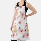 Trendy Waterverf Pumpkin & Flowers | NajaarsHerfst Schort (Insitu)