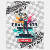 Trendy Waterverf Racing Sport Car Boy Blanket Fleece Deken (Voorkant)