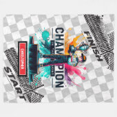 Trendy Waterverf Racing Sport Car Boy Blanket Fleece Deken (Voorkant (Horizontaal))