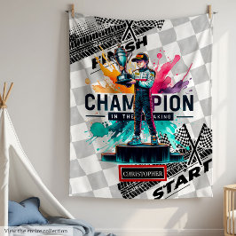 Trendy Waterverf Racing Sport Car Boy Blanket Fleece Deken