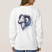 Trendy Waterverf Ram Zodiac Sweatshirt (Achterkant)