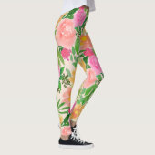 Trendy Waterverf roze bloemen Leggings (Rechts)