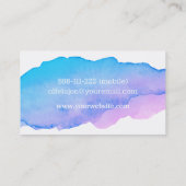 Trendy Waterverf Roze Freelance Yoga Instructor Visitekaartje (Achterkant)