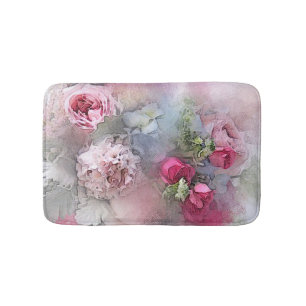 Trendy Waterverf Rozen Flowers Floral Elegant Badmat