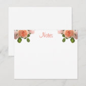 Trendy Waterverf Rozen kalligrafie Script Floral Notitiekaartje (Voorkant / Achterkant)