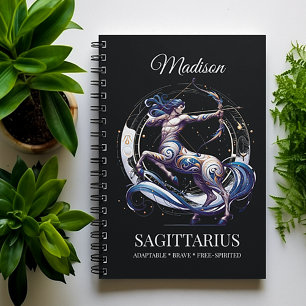 Trendy Waterverf Sagittarius Zodiac Journal Notitieboek