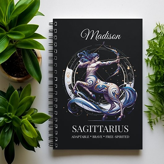 Trendy Waterverf Sagittarius Zodiac Journal Notitieboek