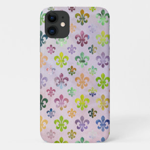 Trendy Waterverf schilderend fleur de lis pattern Case-Mate iPhone Case