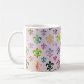 Trendy Waterverf schilderend fleur de lis pattern Koffiemok (Links)