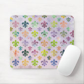 Trendy Waterverf schilderend fleur de lis pattern Muismat (Met muis)