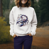 Trendy Waterverf Schorpioen Zodiac Sweatshirt