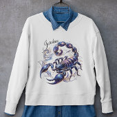 Trendy Waterverf Schorpioen Zodiac Sweatshirt