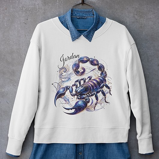Trendy Waterverf Schorpioen Zodiac Sweatshirt