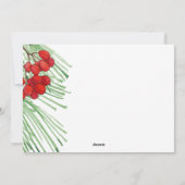 Trendy Waterverf Script Merry Kerstfoto Feestdagenkaart (Achterkant)