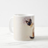 Trendy Waterverf Siamese Cat Koffiemok (Voorkant links)
