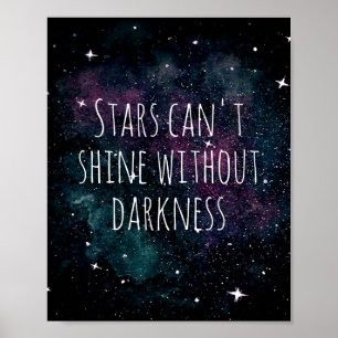 Trendy Waterverf Sterrennacht Inspirerend Quote Poster
