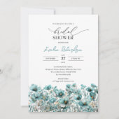 Trendy waterverf stoffige blauw voorjaar wilde blo kaart (Voorkant)