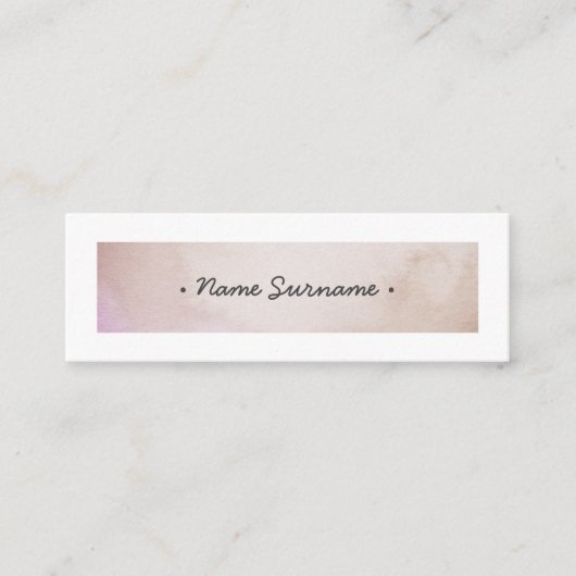 Trendy Waterverf Stoke Brown Mini Visitekaartje (Voorkant)