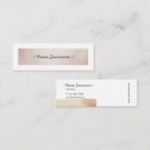 Trendy Waterverf Stoke Brown Mini Visitekaartje (Voorkant / Achterkant)