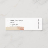 Trendy Waterverf Stoke Brown Mini Visitekaartje (Achterkant)