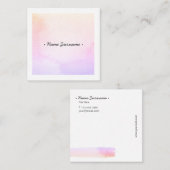 Trendy Waterverf Stoke PurpleSquare Visitekaartje (Voorkant / Achterkant)