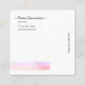 Trendy Waterverf Stoke PurpleSquare Visitekaartje (Achterkant)