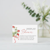 Trendy Waterverf Strawberry Bridal Display Douche Informatiekaartje (Staand voorkant)