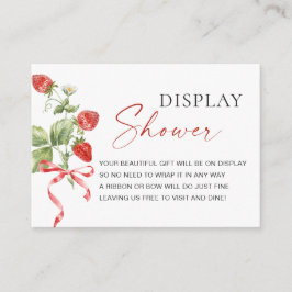 Trendy Waterverf Strawberry Bridal Display Douche Informatiekaartje