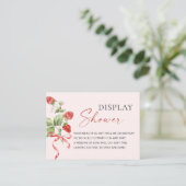 Trendy Waterverf Strawberry Bridal Display Douche Informatiekaartje (Staand voorkant)