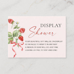 Trendy Waterverf Strawberry Bridal Display Douche Informatiekaartje