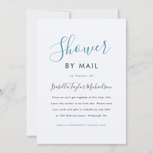 Trendy Waterverf Stripes Douche per post Kaart (Voorkant)