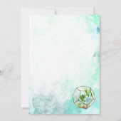 Trendy Waterverf Succulents Bar Mitzvah Kaart (Achterkant)