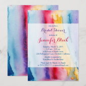 Trendy Waterverf Verf Vrijgezellenfeest Kaart (Voorkant / Achterkant)