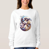 Trendy Waterverf Virgo Zodiac Sweatshirt (Voorkant)