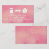 Trendy Waterverf Vrouw Fitness Personal Trainer Visitekaartje (Voorkant / Achterkant)