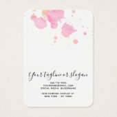 Trendy waterverf watermeloen oorbel display kaart (Achterkant)