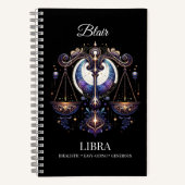 Trendy Waterverf Weegschaal Zodiac Journal Notitieboek (Voorkant)
