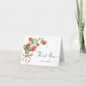 Trendy Waterverf Weide Aardbei Bedankkaart (Voorkant)