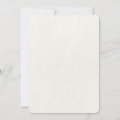 Trendy Waterverf White Flowers & Leaves Invitation Kaart (Achterkant)