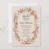 Trendy waterverf wilde bloemen boho arch kaart (Voorkant)