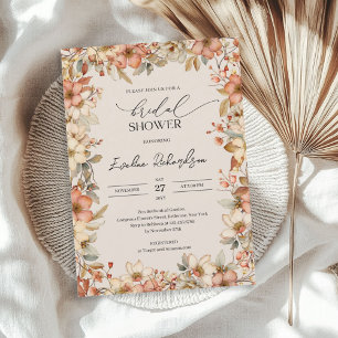Trendy waterverf wilde bloemen weide Vrijgezellenf Kaart