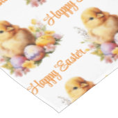 Trendy Waterverf Yellow Chicken met Eggs Tafelkleed (Gekanteld)