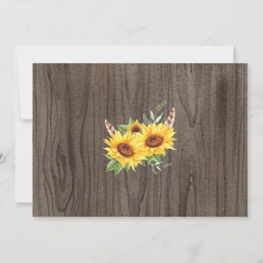 Trendy Waterverf Zonnebloemen Zomer Save the Date Kaart (Achterkant)