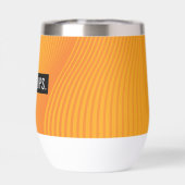 TRENDY WAVE modern gebogen lijnen helder sinaasapp (Achterkant)