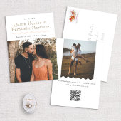 Trendy Wave Photo Save the Date Kaart