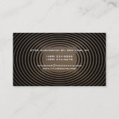 Trendy waves Pattern Red Monogram Visitekaartje (Achterkant)